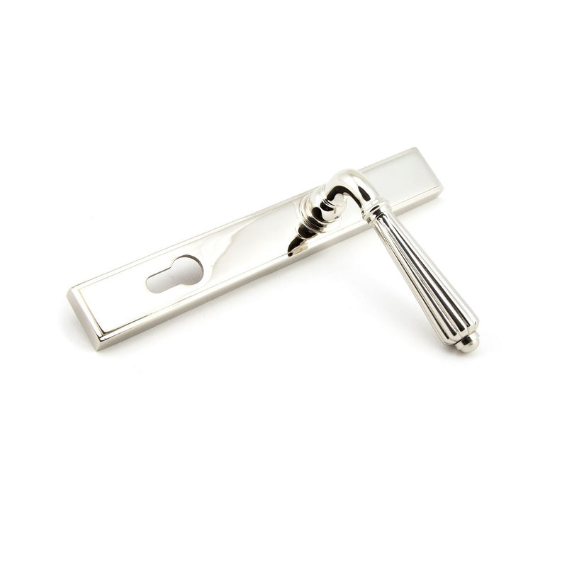 From The Anvil Hinton 92pz Slimline Lever Euro Handles For Multi-Point Locks - Polished Nickel