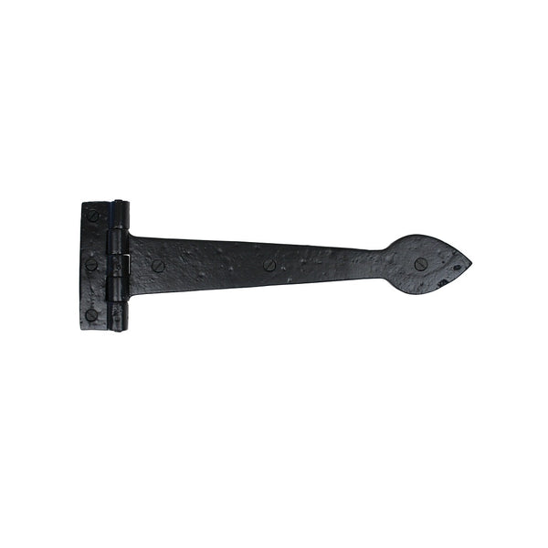 From The Anvil Cast 'T' Shape Hinges (pair) - 12" - Black Smooth