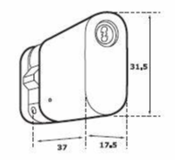Abloy Disklock Pro CY310 Oval Single Cylinder