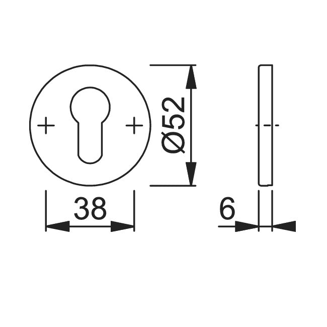 Arrone Euro Cylinder Escutcheon (pair) - Grade 304 SSS