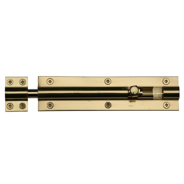 M.Marcus Straight Door Bolt - 152mm (6") - Polished Brass