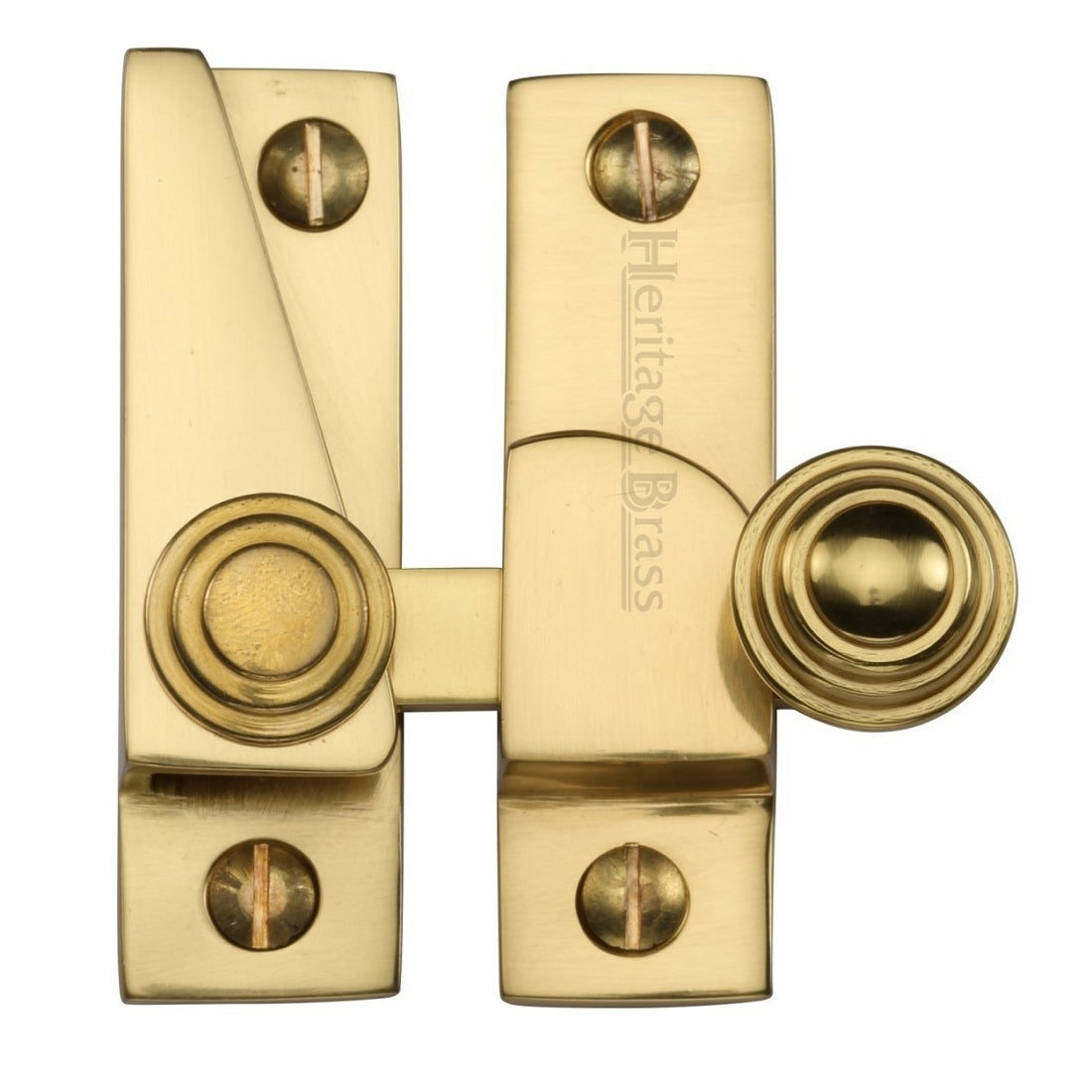 M.Marcus Hook Plate Sash Fastener Polished Brass