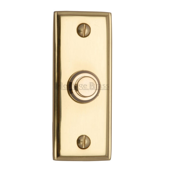 M.Marcus Oblong Bell Push - Polished Brass 