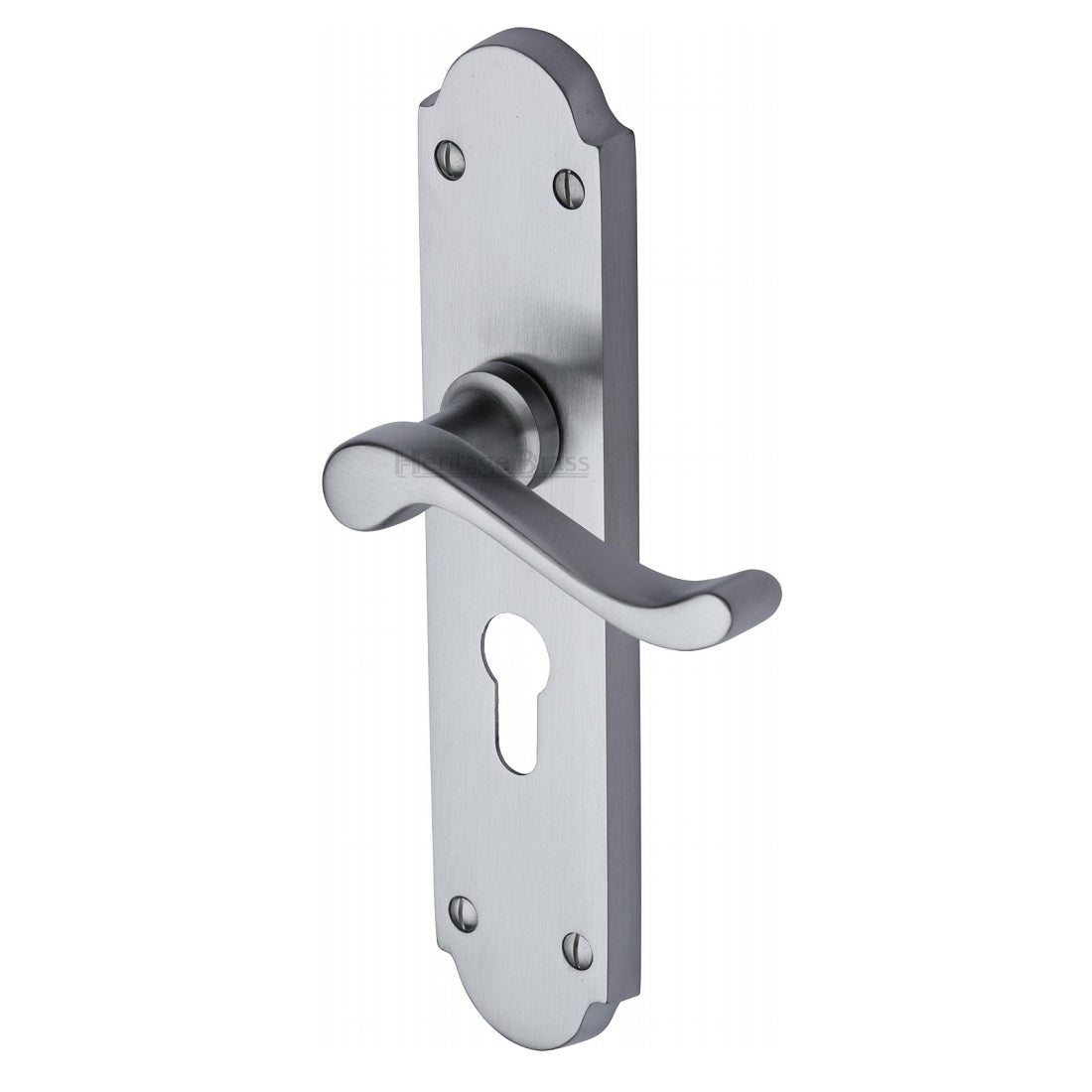 M.Marcus Savoy Long Plate Euro Handles - Satin Chrome