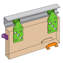 HENDERSON Single Top Wardrobe Single Track Sliding Door Gear