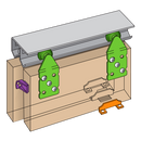 HENDERSON Double Top Double Track Sliding Door Gear