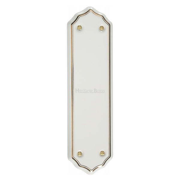 Heritage Brass Shaped Fingerplate Gold Line