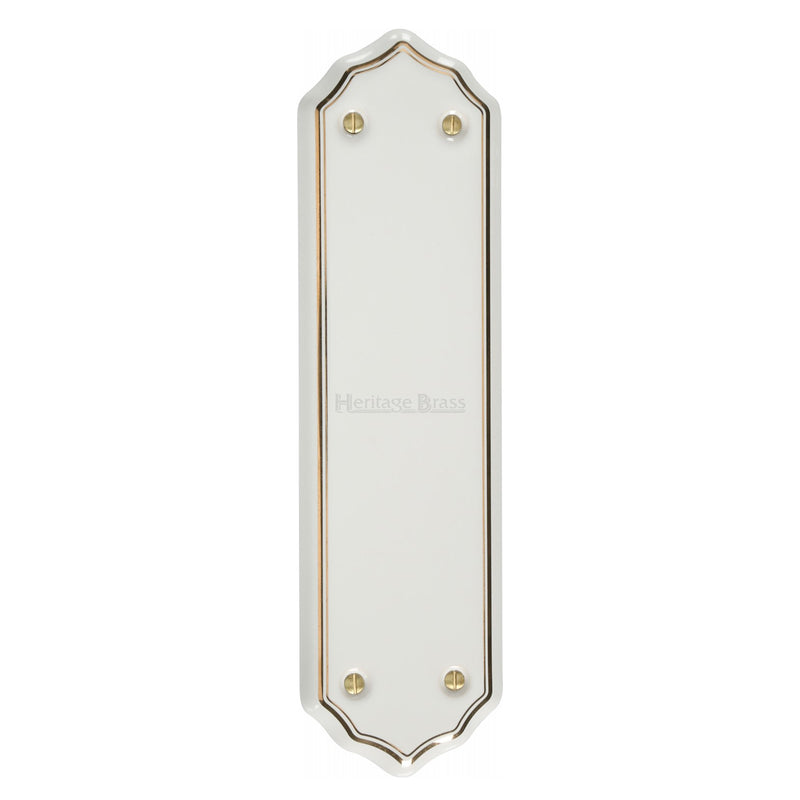 Heritage Brass Shaped Fingerplate Gold Line