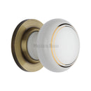 Heritage Brass Gold Line Door Knob on Rose