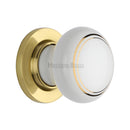 Heritage Brass Gold Line Door Knob on Rose
