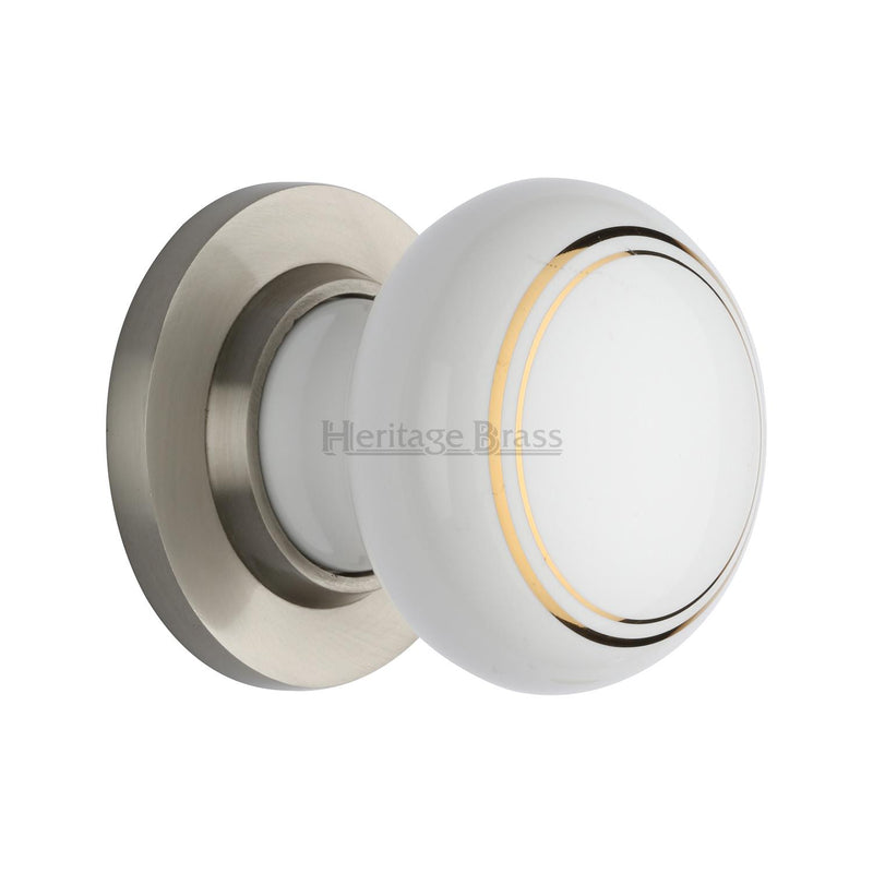 Heritage Brass Gold Line Door Knob on Rose