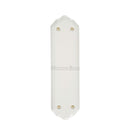 Heritage Brass Shaped Fingerplate White Crackle