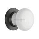 Heritage Brass White Crackle Knob