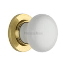 Heritage Brass White Crackle Knob