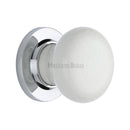 Heritage Brass White Crackle Knob