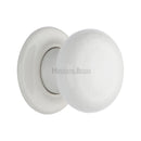 Heritage Brass White Crackle Knob