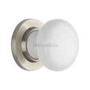 Heritage Brass White Crackle Knob