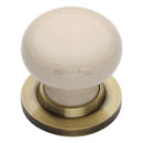 Heritage Brass Cream Crackle Door Knob on Rose