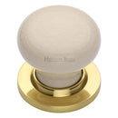 Heritage Brass Cream Crackle Door Knob on Rose