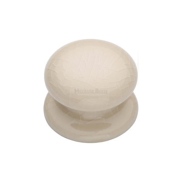 Heritage Brass Porcelain Cabinet Knob Cream Crackle