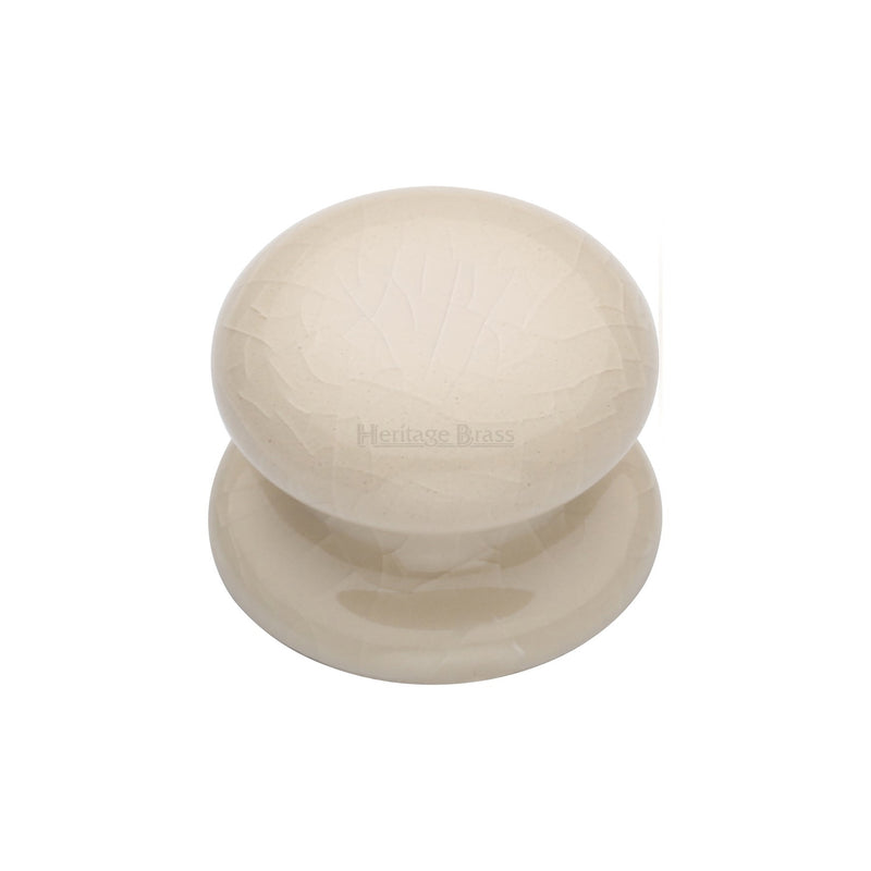 Heritage Brass Porcelain Cabinet Knob Cream Crackle