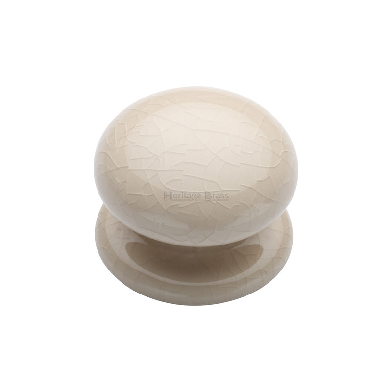 Heritage Brass Porcelain Cabinet Knob Cream Crackle