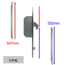 ASEC Modular Repair Lock Locking Point Extensions (UPVC Door) - 2 Hook & 2 Roller