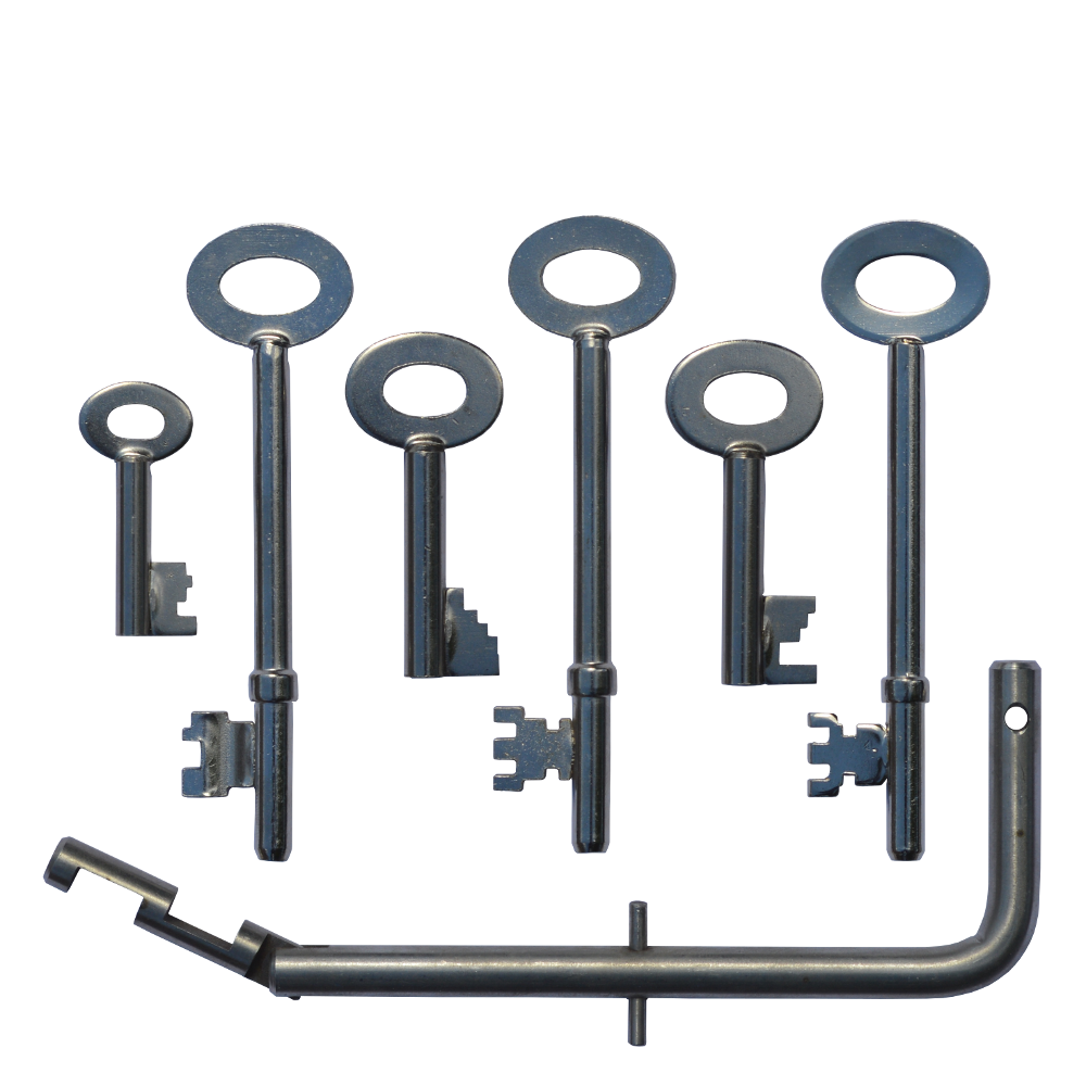 Fb Key Types ASEC FB Key Set with 6 Keys including Fireman's Drop Key