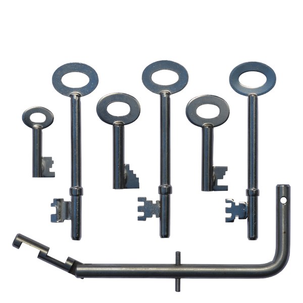 ASEC FB Key Set with 6 Keys including Fireman's Drop Key