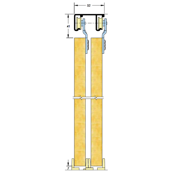 ASEC Sliding Wardrobe Double Gear