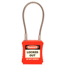 ASEC Safety Lockout Tagout Padlock with Wire Shackle