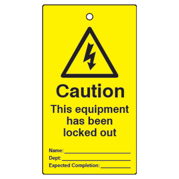 ASEC Lockout Tagout Tags `This Equipment Has Been Locked Out` Pack of 10