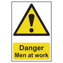 ASEC `Danger: Men at Work` Sign 200mm x 300mm