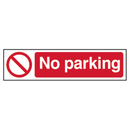 ASEC `No Parking` Sign 200mm x 50mm