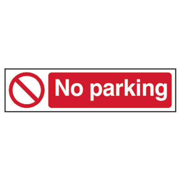 ASEC `No Parking` Sign 200mm x 50mm