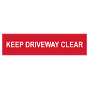 ASEC `Keep Driveway Clear` Sign 200mm x 50mm