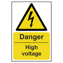 ASEC `Danger: High Voltage` Sign 200mm x 300mm