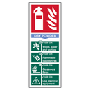 ASEC Fire Extinguisher Signs 82mm x 202mm