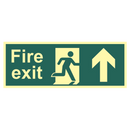 ASEC Photoluminescent Fire Exit Arrow Direction Sign 400mm x 150mm
