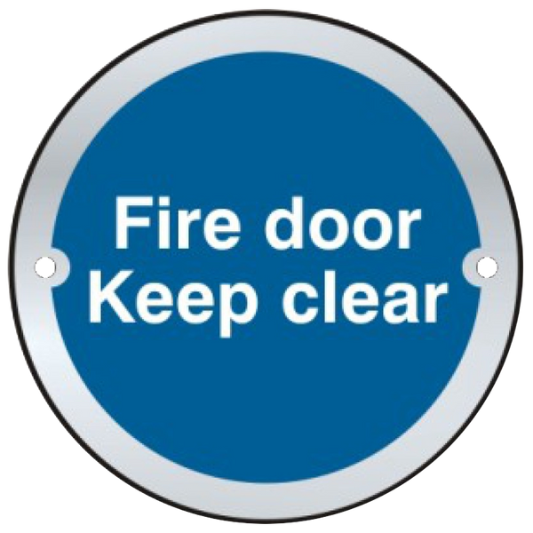 ASEC `Fire door Keep clear` Sign 75mm
