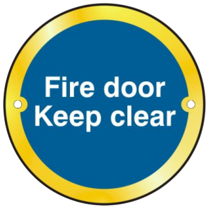 ASEC `Fire door Keep clear` Sign 75mm