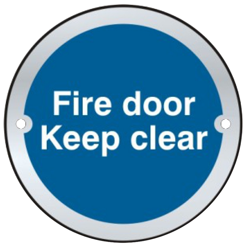 ASEC `Fire door Keep clear` Sign 75mm