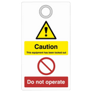 ASEC Double Sided Lockout Tagout Tags `Caution - Do Not Operate`