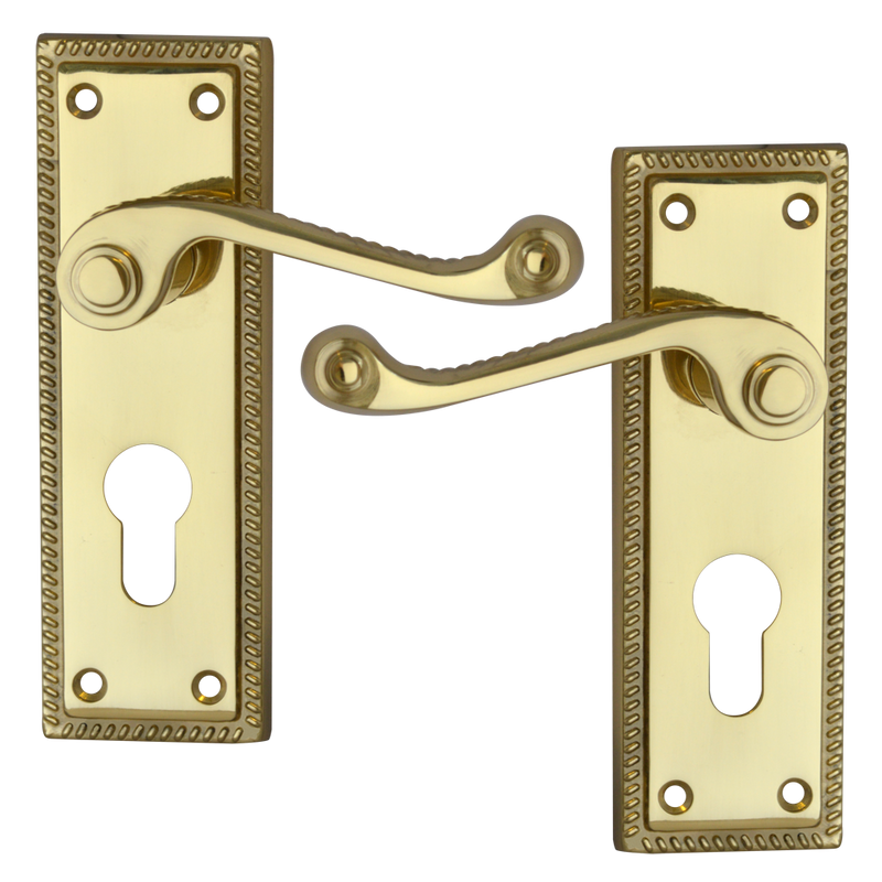 ASEC Georgian Plate Mounted Lever Lock Furniture