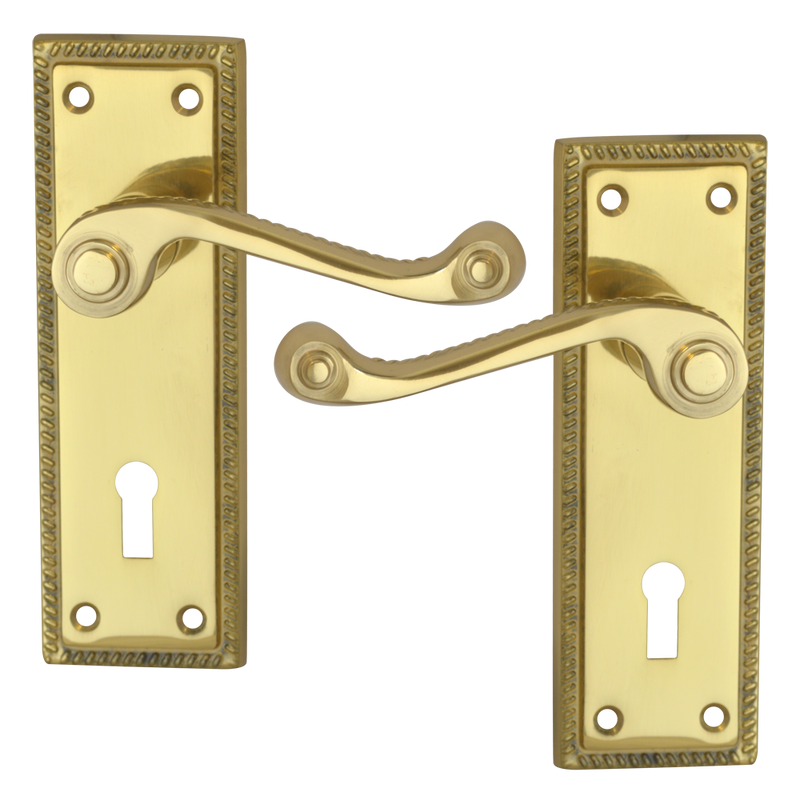 ASEC Georgian Plate Mounted Lever Lock Furniture