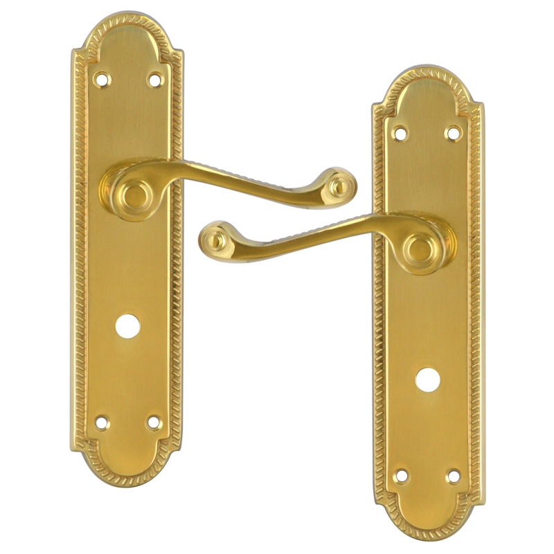 ASEC Georgian Shaped Plate Mounted Lever Furniture
