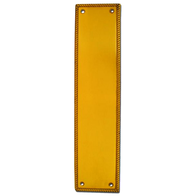 ASEC Georgian 73mm Wide Polished Brass Finger Plate
