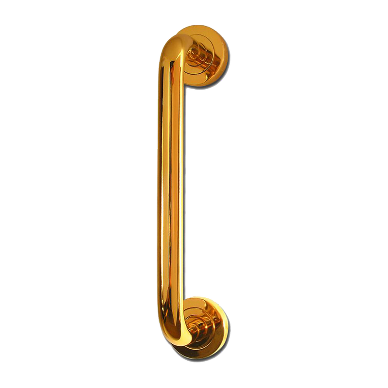 ASEC Bolt Fix Round Rose Polished Brass Pull Handle