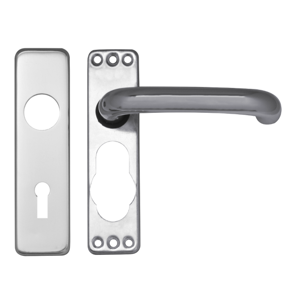 ASEC Plate Mounted Aluminium Lever Furniture