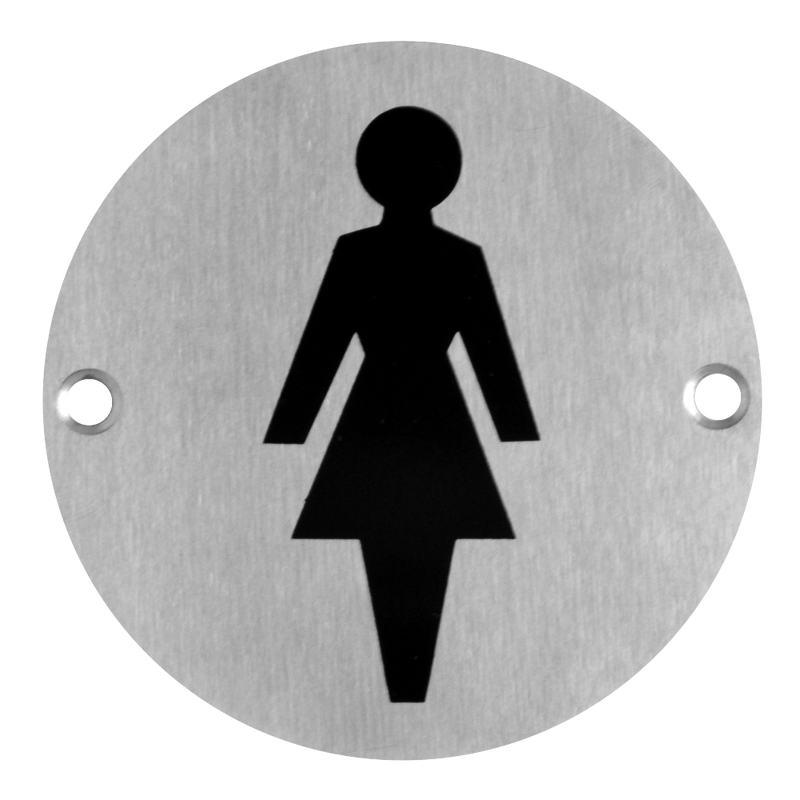 ASEC Stainless Steel Metal Toilet Door Sign
